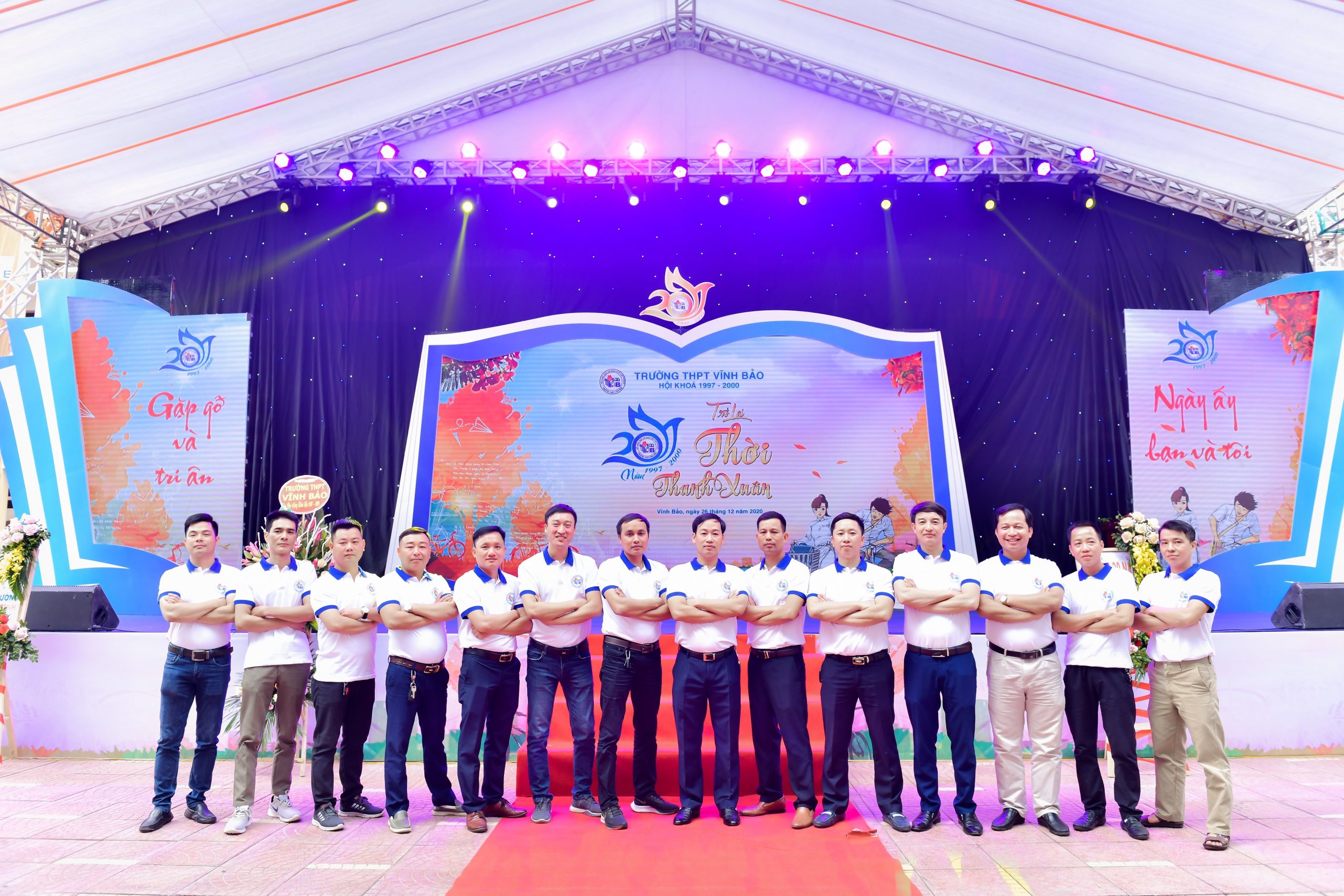 kỷ niệm 20 năm ngày ra trường - Background hội khóa 20 năm ngày ra trường - tổ chức sự kiện Hải Phòng