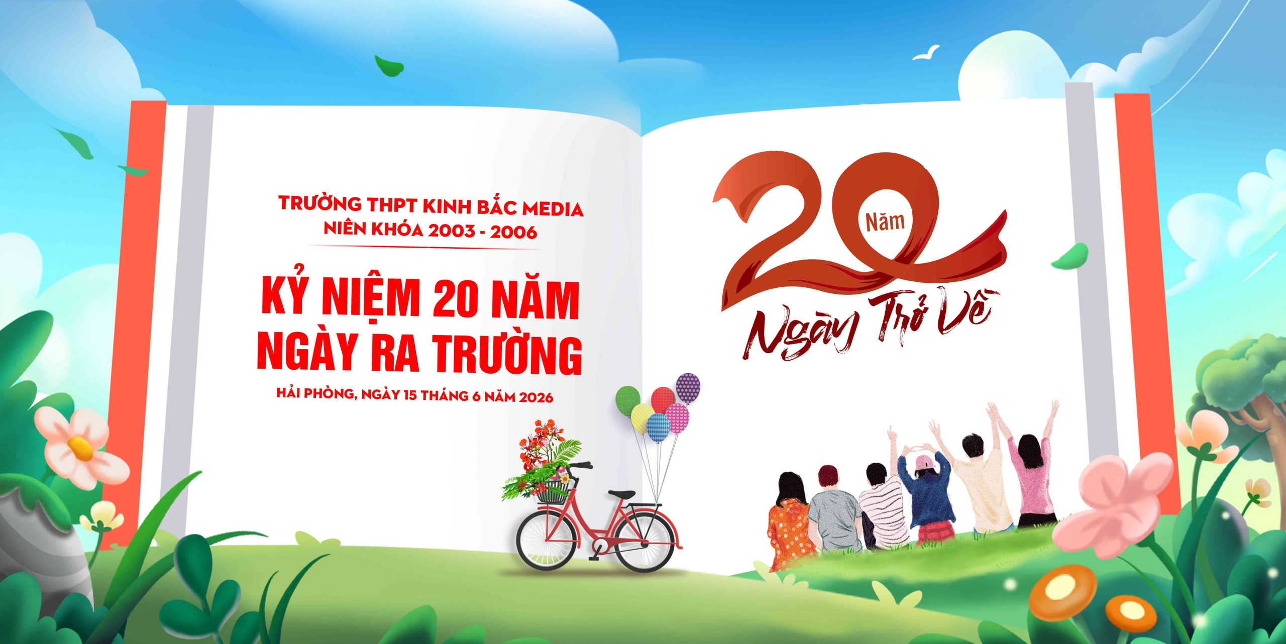 kỷ niệm 20 năm ngày ra trường - Background hội khóa 20 năm ngày ra trường - tổ chức sự kiện Hải Phòn