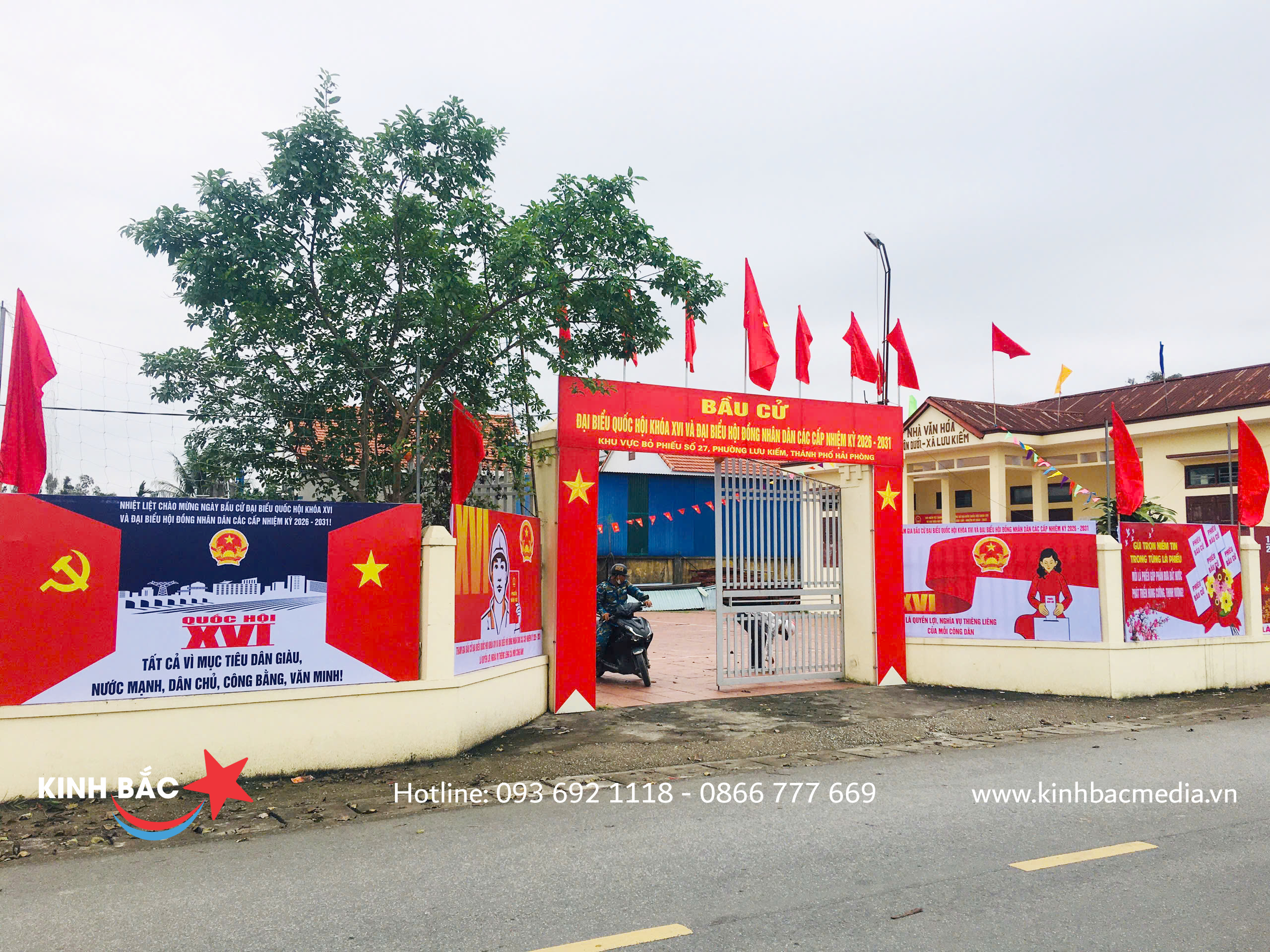 Thi công biển bảng - Pano quảng cáo cho Bầu cử Đại Biểu Quốc Hội Khóa XVI và Bầu Cử Đại Biểu Hội Đồng Nhân Dân Các Cấp NK 2026 - 2031 - phường Lưu Kiếm & phường Nam Triệu, tp Hải Phòng